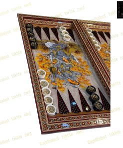 خرید تخته نرد خاتم نقاشی خسرو و شیرین سه بعدی
