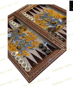 خرید تخته نرد خاتم نقاشی خسرو و شیرین سه بعدی