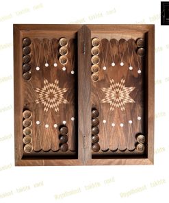 خرید تابلو تخته نرد گردو منبت گلستان