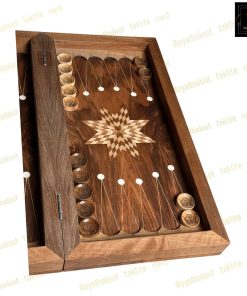 خرید تابلو تخته نرد گردو منبت گلستان