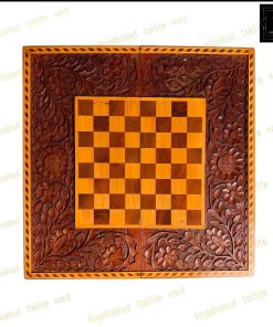 خرید تخته نرد گردو حاشیه شطرنج منبت براق کد 507