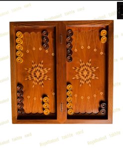 خرید تخته نرد گردو حاشیه شطرنج منبت براق کد 507