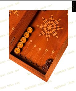 خرید تخته نرد گردو حاشیه شطرنج منبت براق کد 507