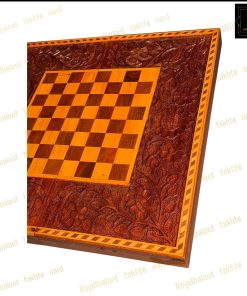 خرید تخته نرد گردو حاشیه شطرنج منبت براق کد 507