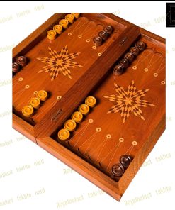 خرید تخته نرد گردو حاشیه شطرنج منبت براق کد 507