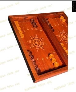 خرید تخته نرد گردو حاشیه شطرنج منبت براق کد 507