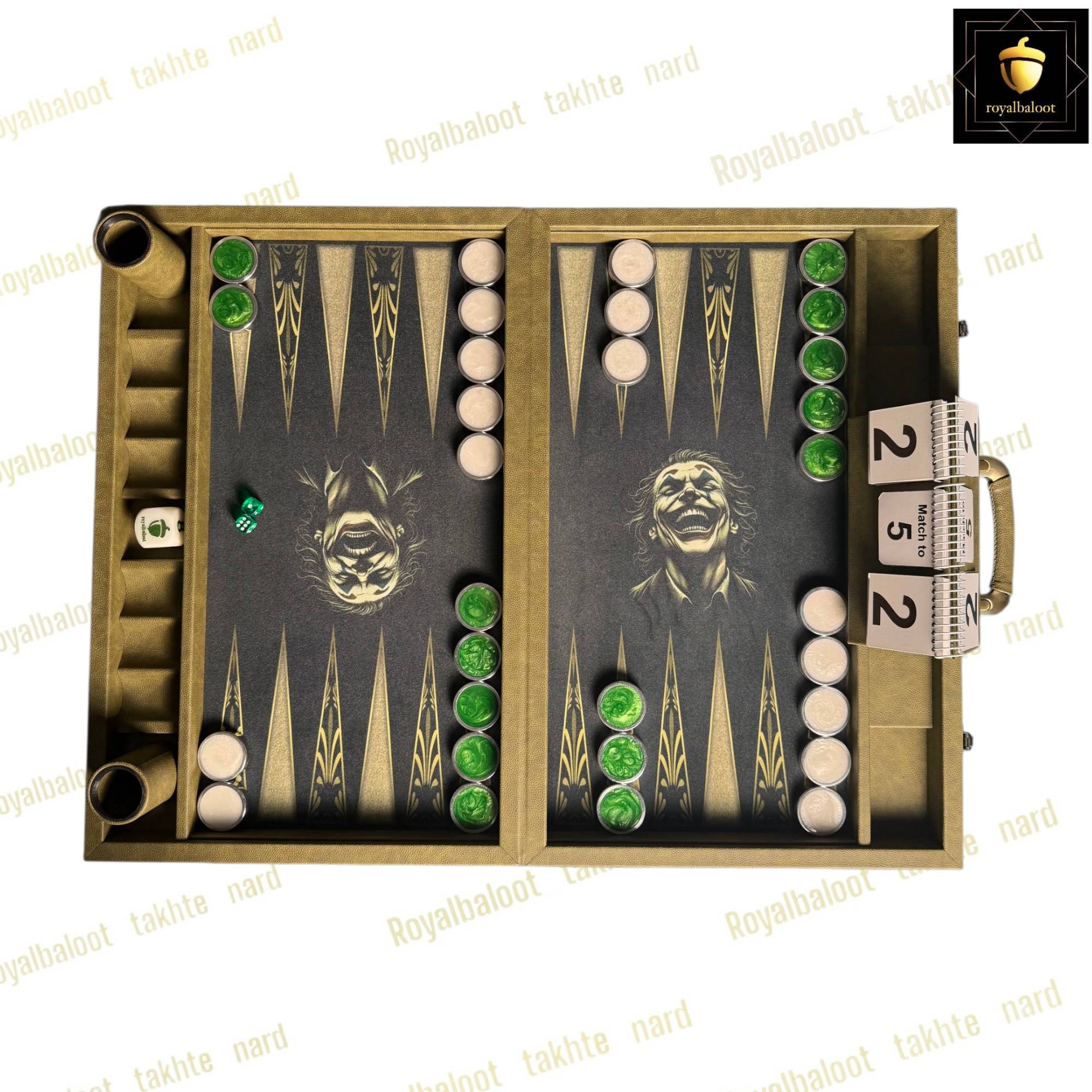 خرید تخته نرد مدرن طرح جوکر کد 517 خرید تخته نرد مدرن طرح جوکر