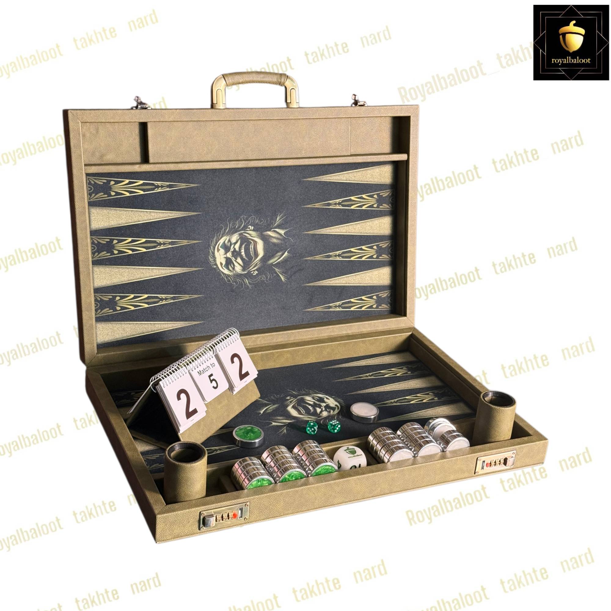 خرید تخته نرد مدرن طرح جوکر کد 517 خرید تخته نرد مدرن طرح جوکر