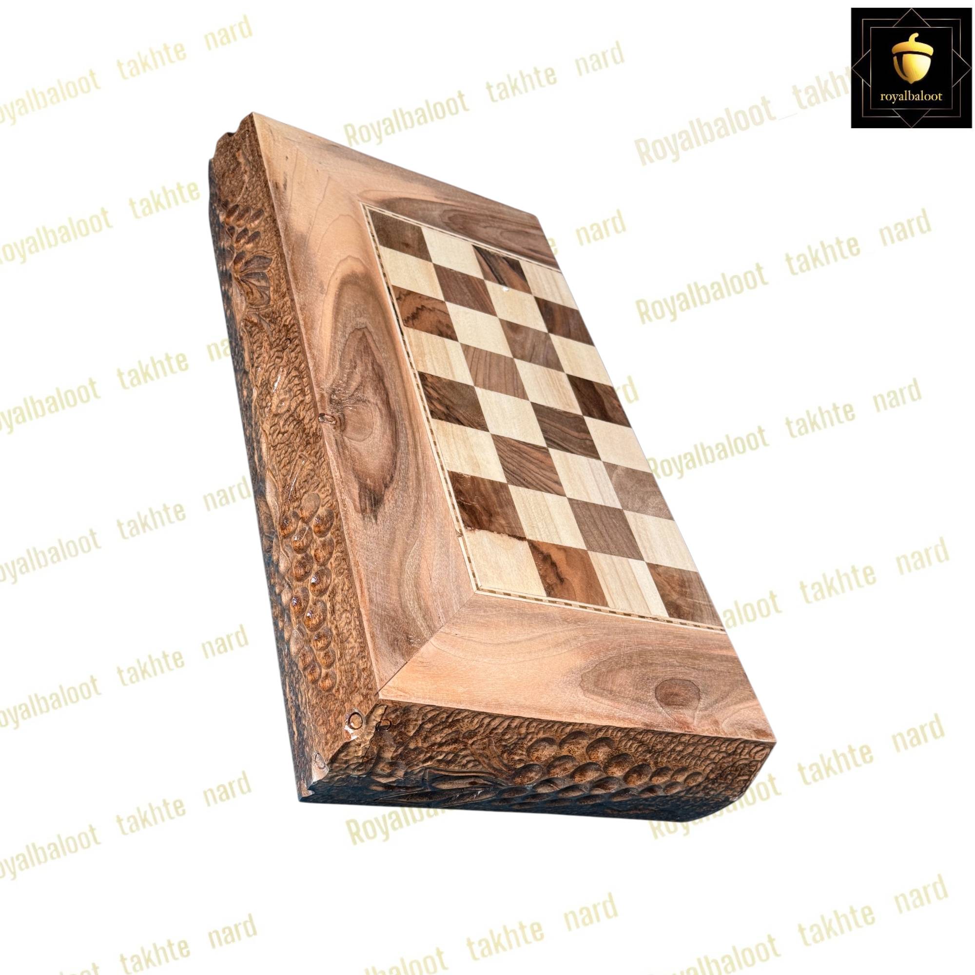 خرید تخته نرد گردو دور منبت انگور ریشه کد 526 خرید تخته نرد گردو دور منبت انگور ریشه