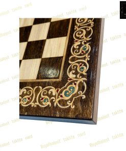 خرید تخته نرد راش معرق طرح بهشت