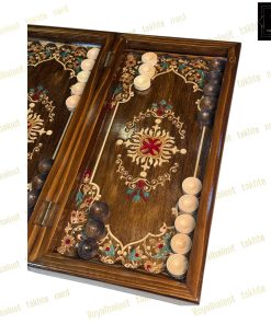 خرید تخته نرد راش معرق طرح بهشت