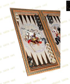 خرید تخته نرد خاتم نقاشی چوگان سه بعدی اعلا کد 522 خرید تخته نرد خاتم نقاشی چوگان سه بعدی اعلا