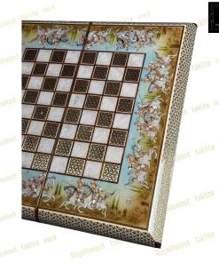 خرید تخته نرد خاتم نقاشی چوگان لاکچری کد 525