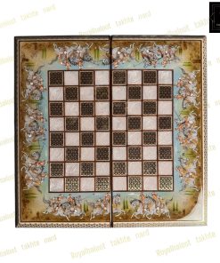 خرید تخته نرد خاتم نقاشی چوگان لاکچری کد 525