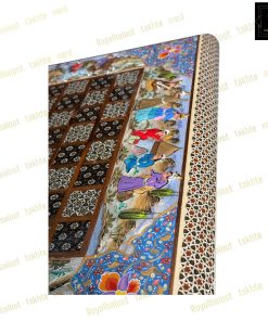 خرید تخته نرد خاتم نقاشی چوگان برجسته کد 524