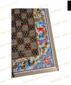 خرید تخته نرد خاتم نقاشی چوگان برجسته کد 524