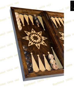 خرید تخته نرد راش معرق ستاره هشت پر