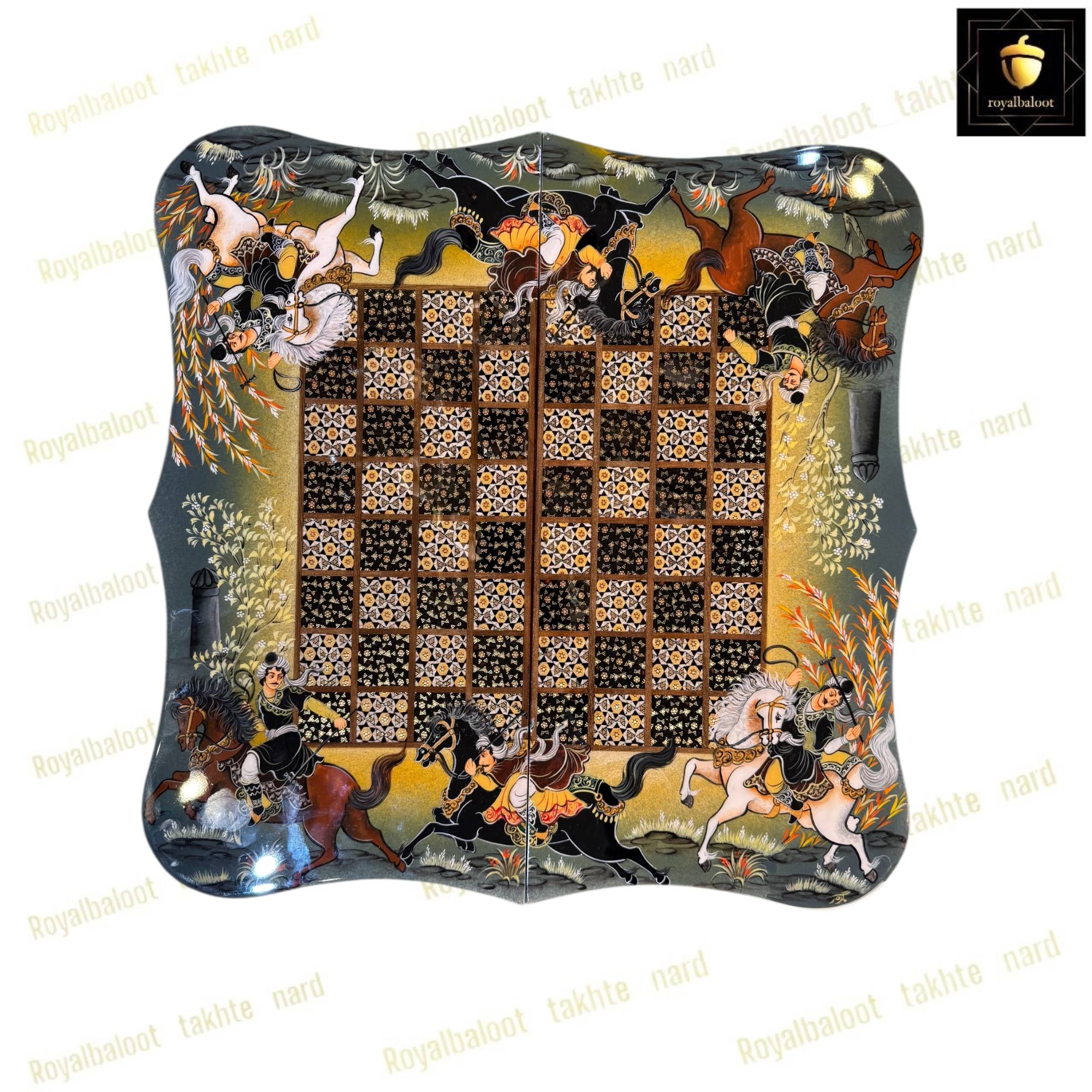 خرید تخته نرد خاتم نقاشی چوگان سه بعدی دالبری کد 523 خرید تخته نرد خاتم نقاشی چوگان سه بعدی دالبری