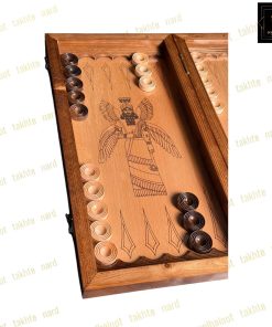 خرید تخته نرد راش طرح اهورا مزدا کد 532