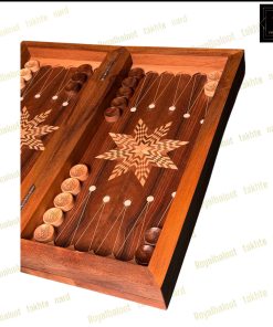 خرید تابلو تخته نرد گردو منبت دختر اسب سوار کد 535