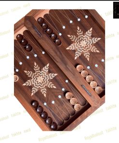 خرید تابلو تخته نرد گردو منبت دختر اسب سوار کد 535