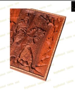 خرید تابلو تخته نرد گردو منبت مرد اسب سوار کد 538