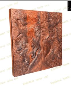 خرید تابلو تخته نرد گردو منبت اسب کد 536