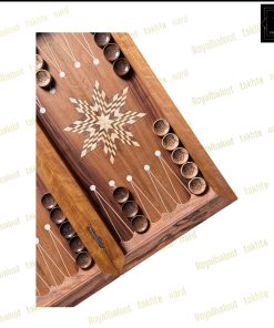 خرید تابلو تخته نرد گردو منبت اسب کد 536