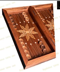 خرید تابلو تخته نرد گردو منبت دختر اسب سوار کد 535