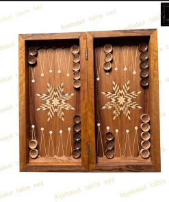 خرید تابلو تخته نرد گردو منبت اسب کد 536