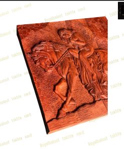 خرید تابلو تخته نرد گردو منبت دختر اسب سوار کد 535