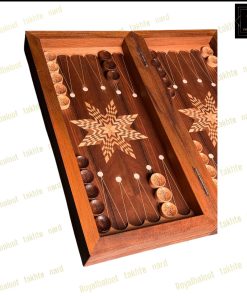 خرید تابلو تخته نرد گردو منبت دختر اسب سوار کد 535