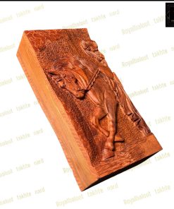 خرید تابلو تخته نرد گردو منبت دختر اسب سوار کد 535