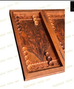 خرید تابلو تخته نرد گردو منبت اسب 60 سانتی کد 357