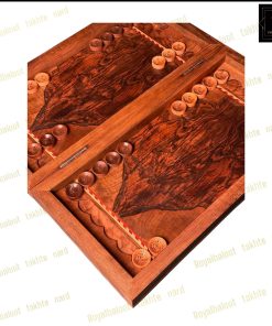 خرید تابلو تخته نرد گردو منبت اسب 60 سانتی کد 357