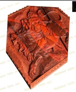 خرید تابلو تخته نرد گردو منبت زن جنگجو کد 539