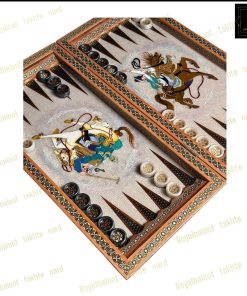 خرید تخته نرد خاتم نقاشی چوگان صدفی کد 540