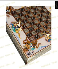 خرید تخته نرد خاتم نقاشی چوگان صدفی کد 540