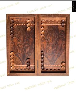 خرید تابلو تخته نرد گردو منبت اسب 60 سانتی کد 357