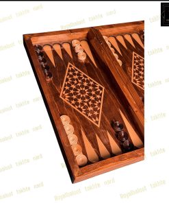 خرید تخته نرد چوب راش معرق لوزی کد 547