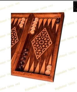 خرید تخته نرد چوب راش معرق لوزی کد 547