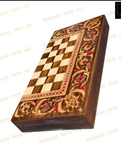 خرید تخته نرد راش معرق اسب طلایی کد 550 خرید تخته نرد راش معرق اسب طلایی کد 550