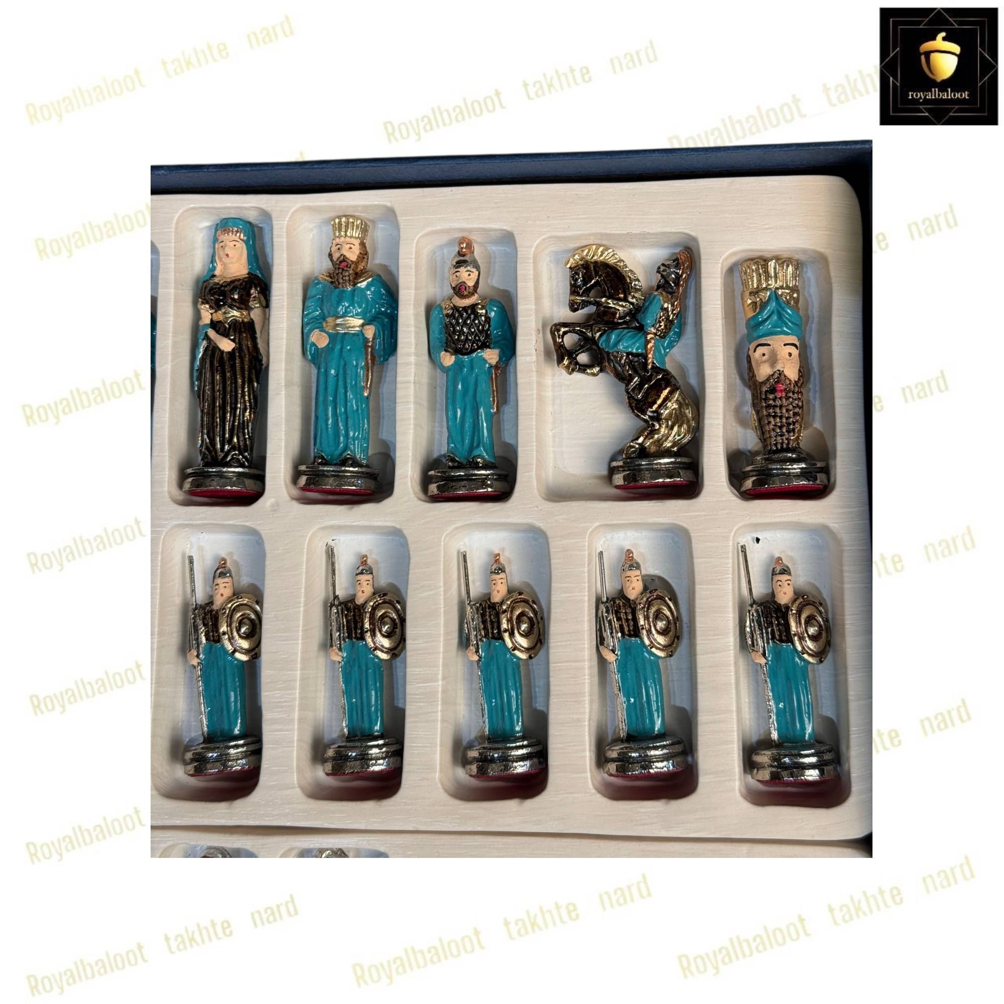 خرید مهره شطرنج فلزی رنگی مدل ایرانی کد 529 خرید مهره شطرنج فلزی رنگی مدل ایرانی