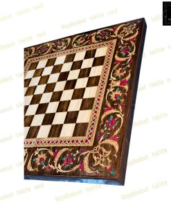 خرید تخته نرد راش معرق اسب طلایی کد 550 خرید تخته نرد راش معرق اسب طلایی کد 550