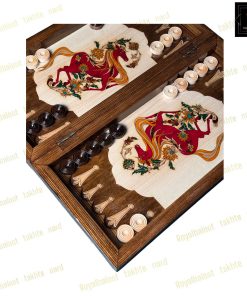 خرید تخته نرد راش معرق اسب سرخ کد 549 خرید تخته نرد راش معرق اسب سرخ کد 549