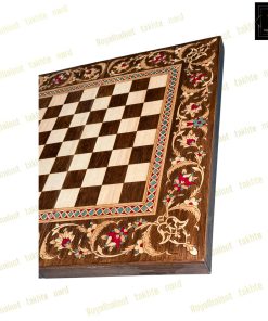 خرید تخته نرد راش معرق اسب طلایی کد 550 خرید تخته نرد راش معرق اسب طلایی کد 550