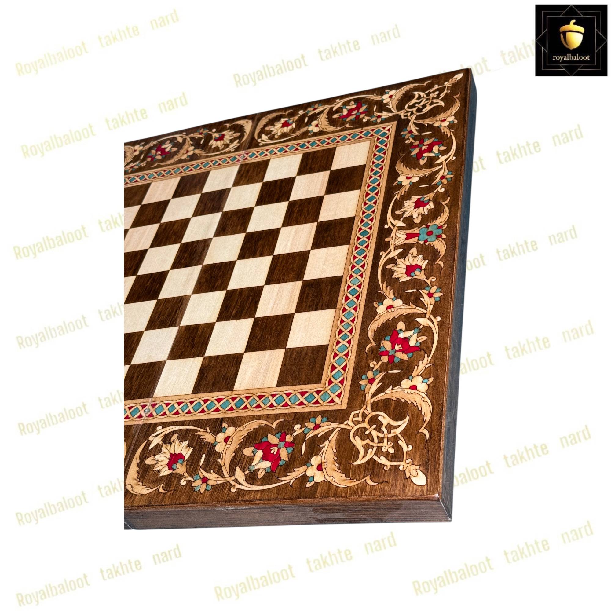 خرید تخته نرد راش معرق اسب طلایی کد 550 خرید تخته نرد راش معرق اسب طلایی کد 550