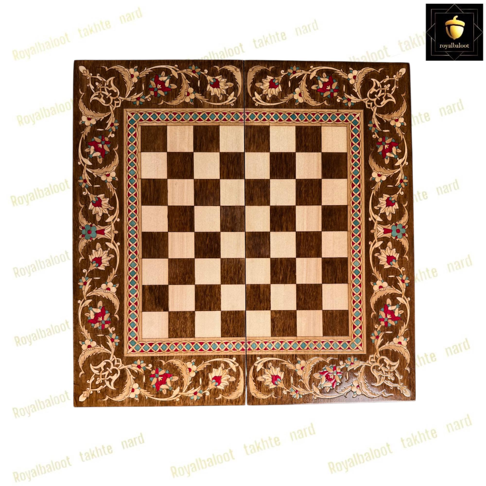 خرید تخته نرد راش معرق اسب سرخ کد 549 خرید تخته نرد راش معرق اسب سرخ کد 549