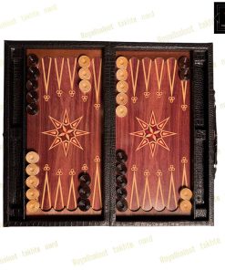 خرید تخته نرد چرمی طرح ستاره هشت پر کد 558
