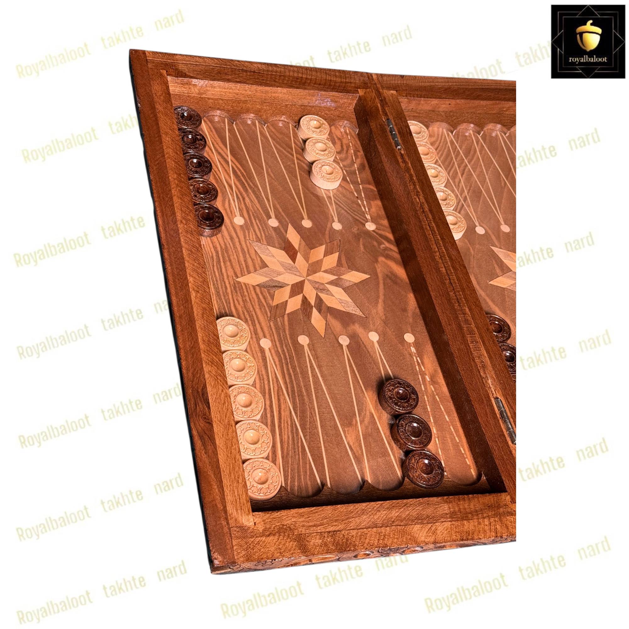 خرید تخته نرد گردو دور منبت سفارشی کد 560 خرید تخته نرد گردو دور منبت سفارشی کد 560